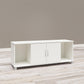 Basin Shoe Storage Bench with Seating Area and Adjustable Feet - White