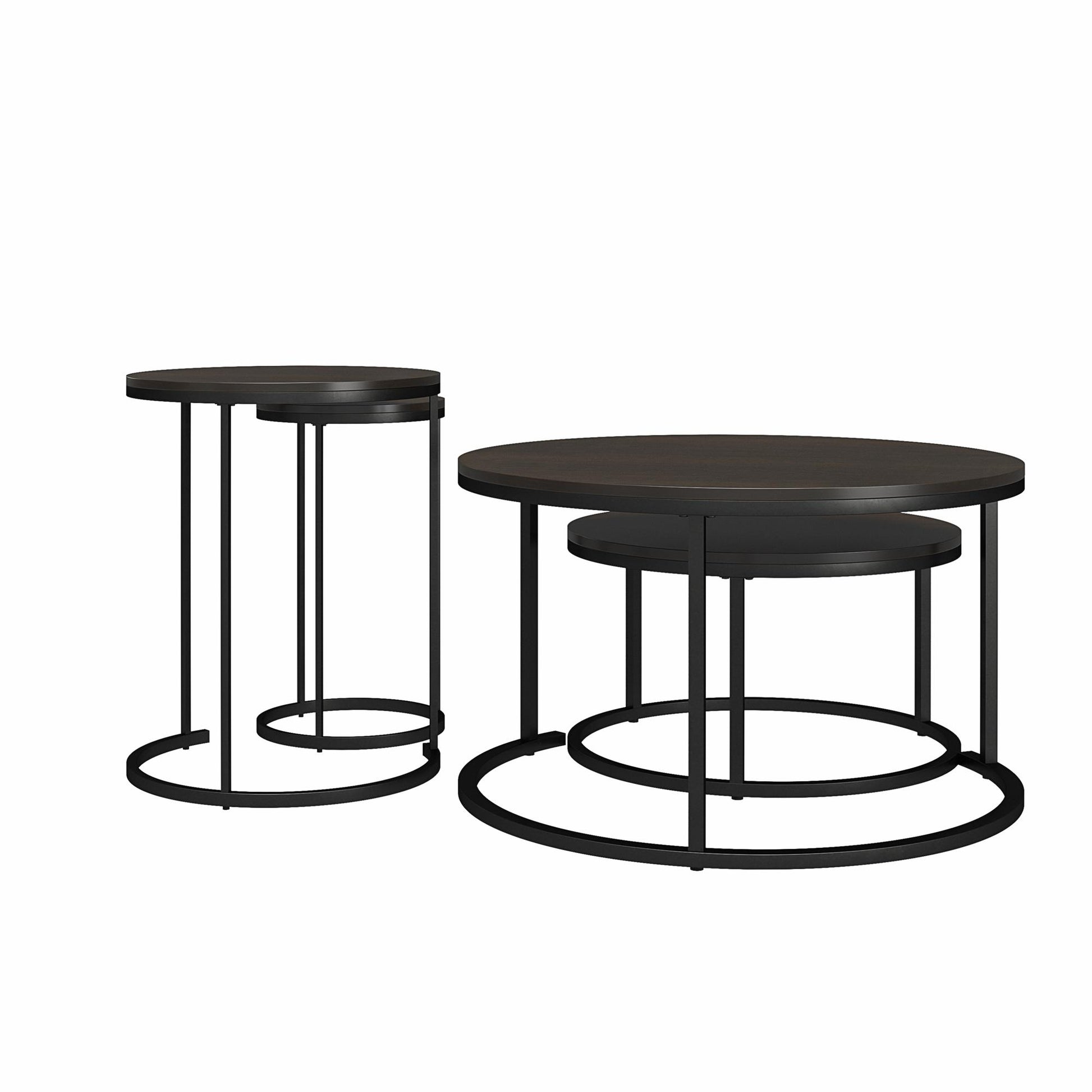 Camdale Nesting Coffee Table and End Table 4 Piece Set - Espresso