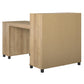 Basin Hobby and Craft Desk with Open Shelving and Storage Cabinet - Natural