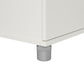 Basin Hobby and Craft Desk with Open Shelving and Storage Cabinet - White