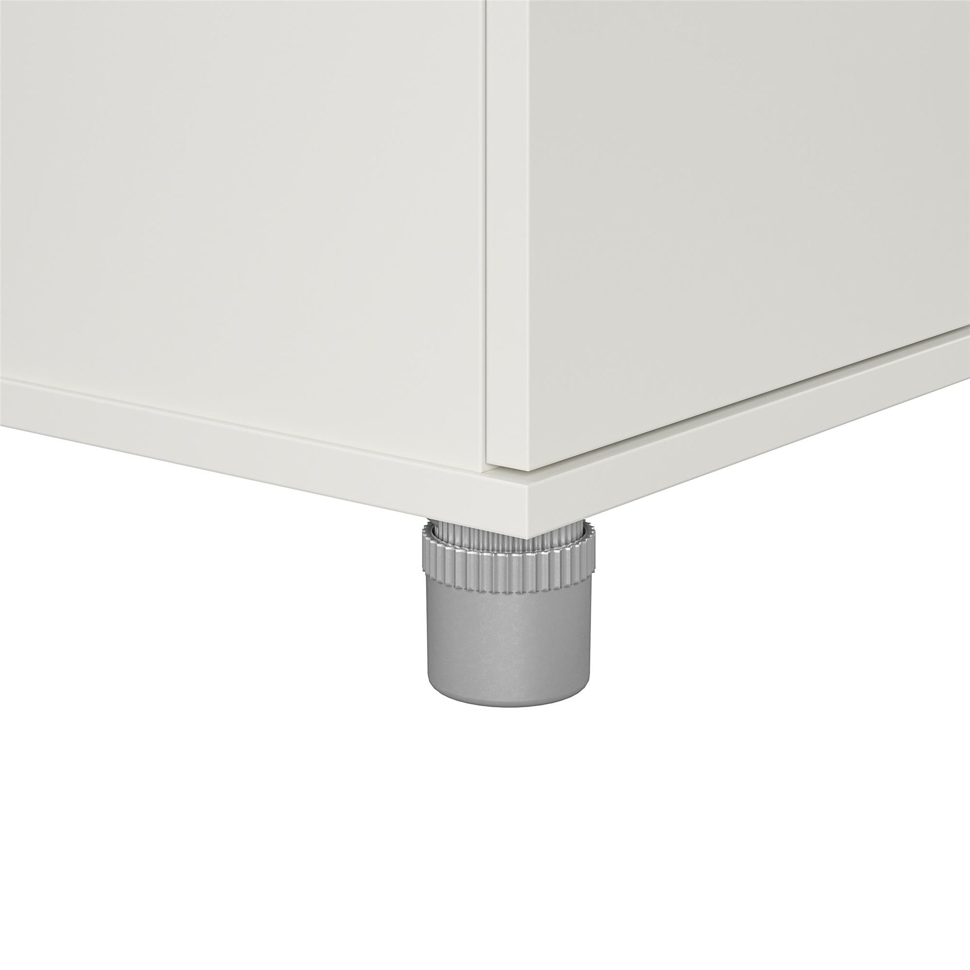 Basin Hobby and Craft Desk with Open Shelving and Storage Cabinet - White