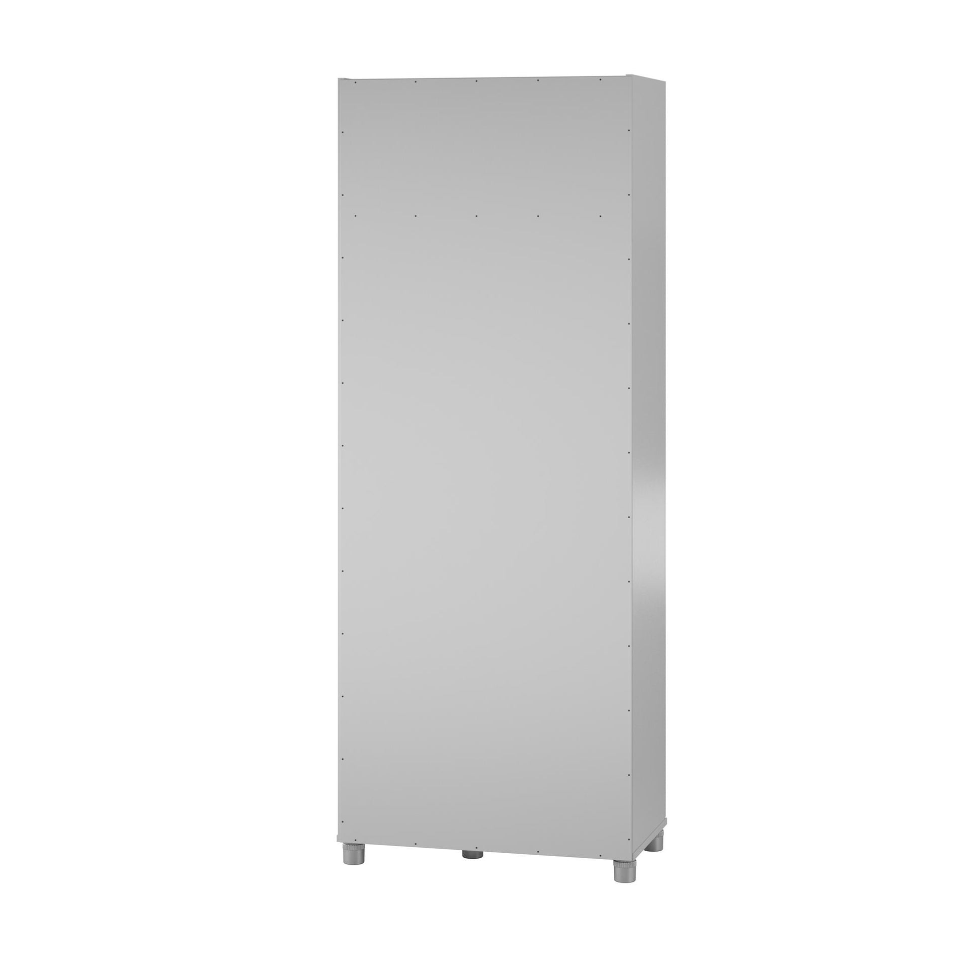 Basin Tall Asymmetrical Storage Cabinet with Adjustable Shelving and Feet - Dove Gray