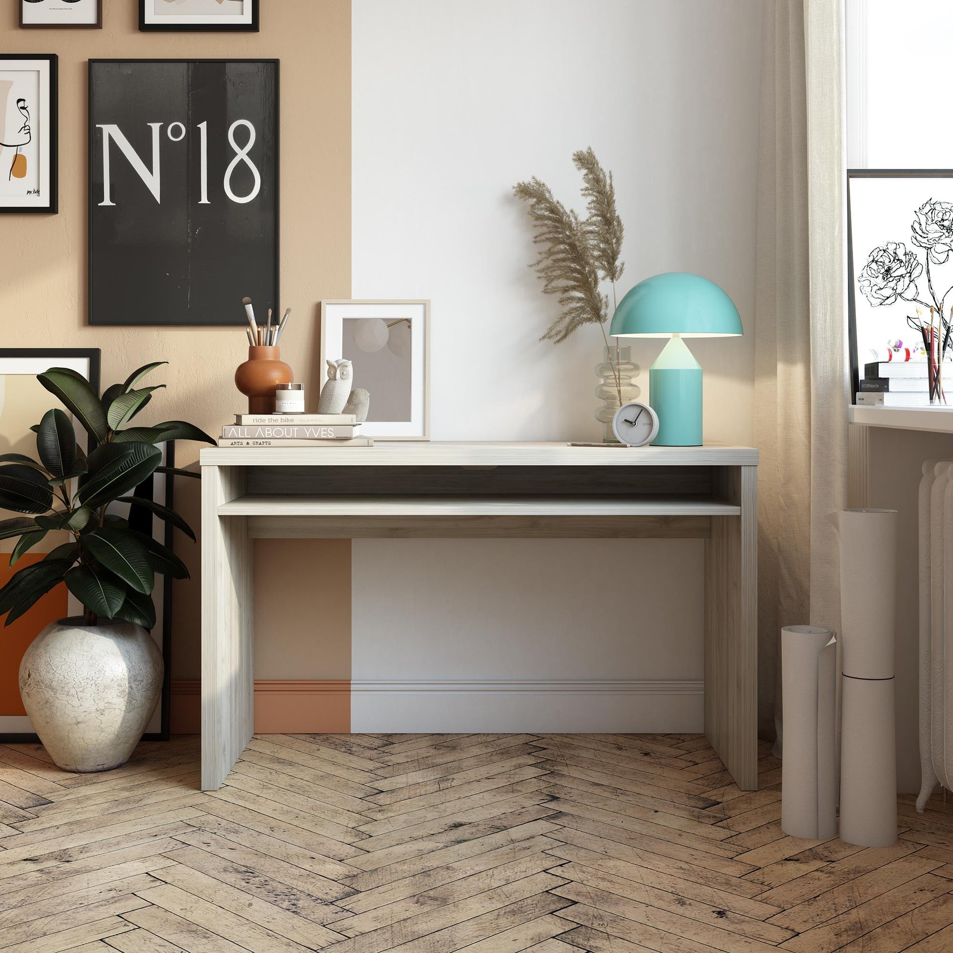 Winston Desk, Light Walnut - Light Walnut