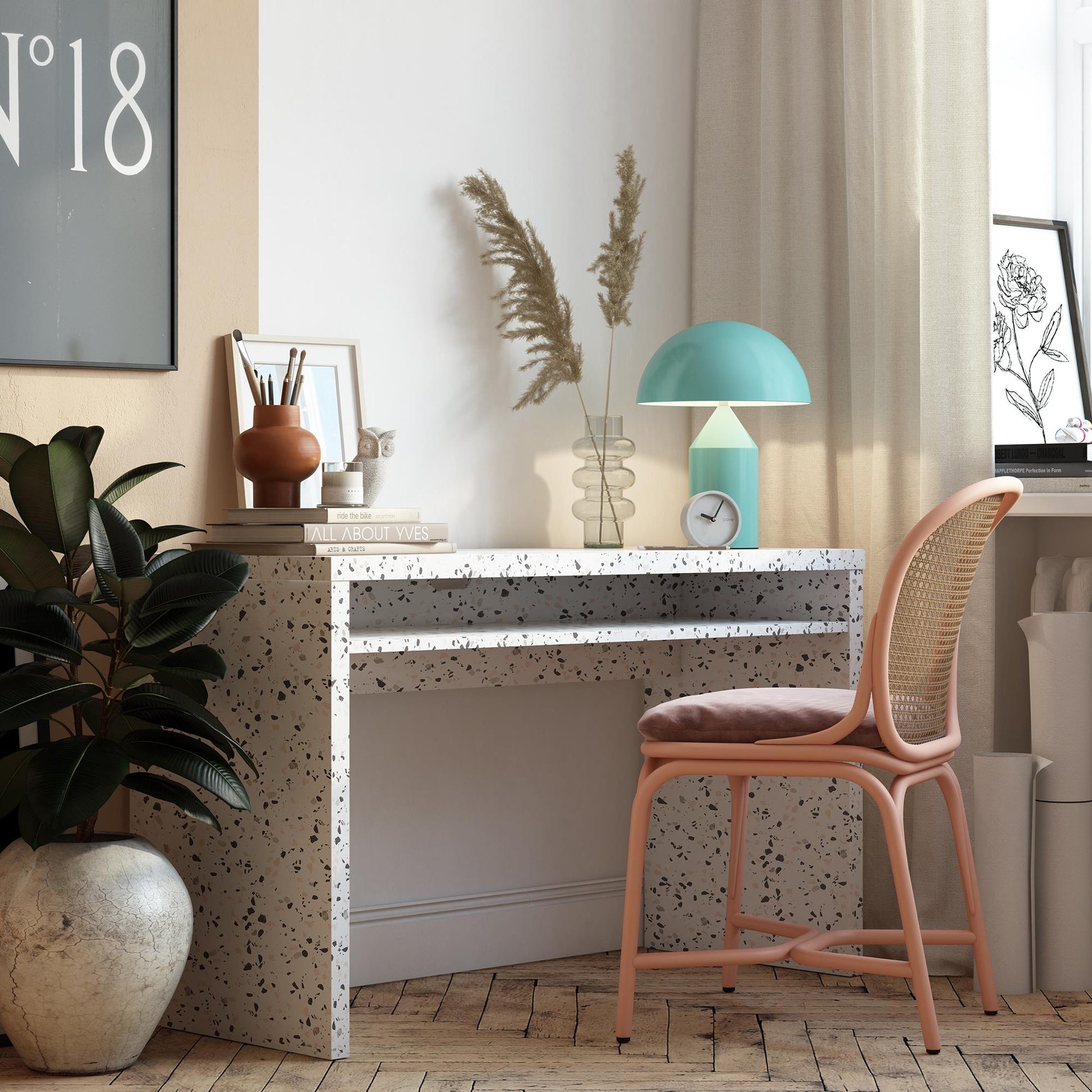 Winston Desk, Terrazzo - Terrazzo