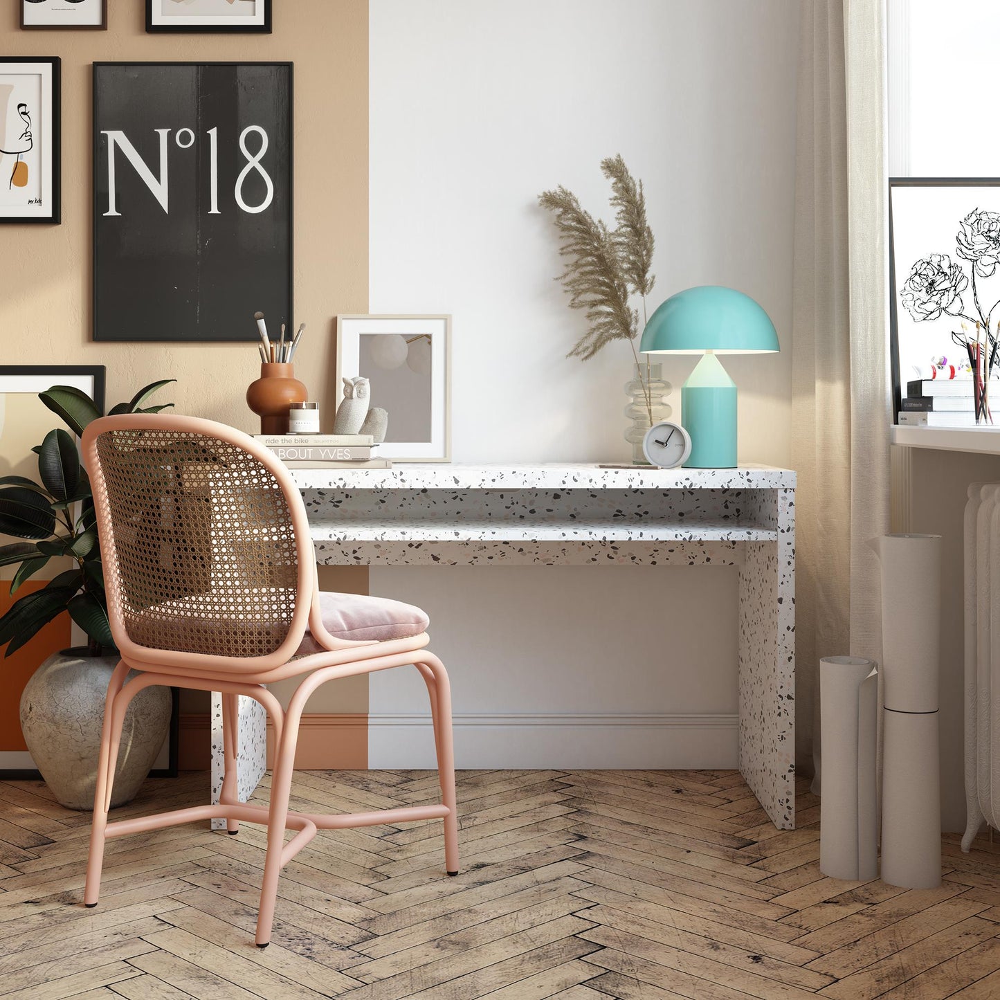 Winston Desk, Terrazzo - Terrazzo