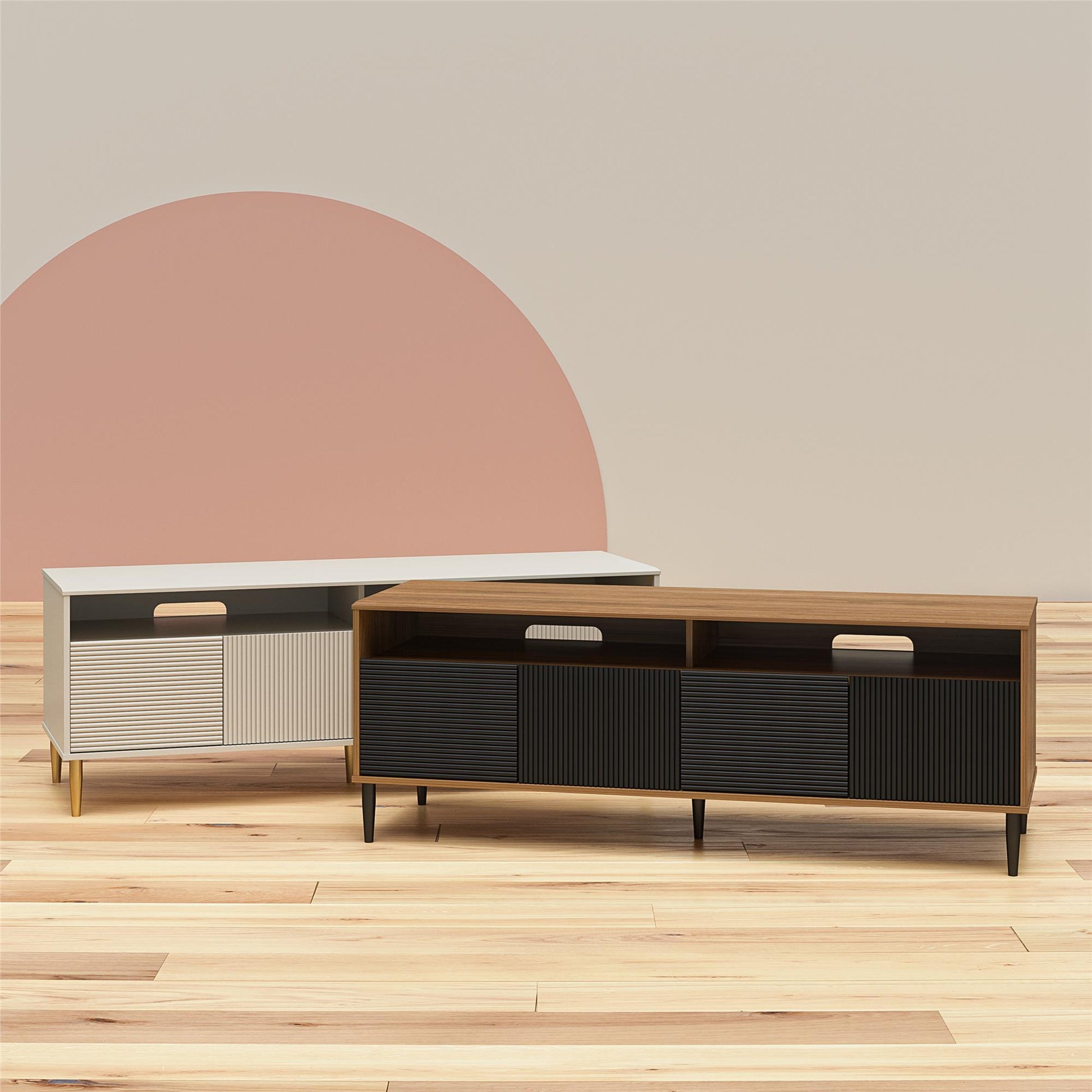 Daphne TV Console, Taupe  - Taupe