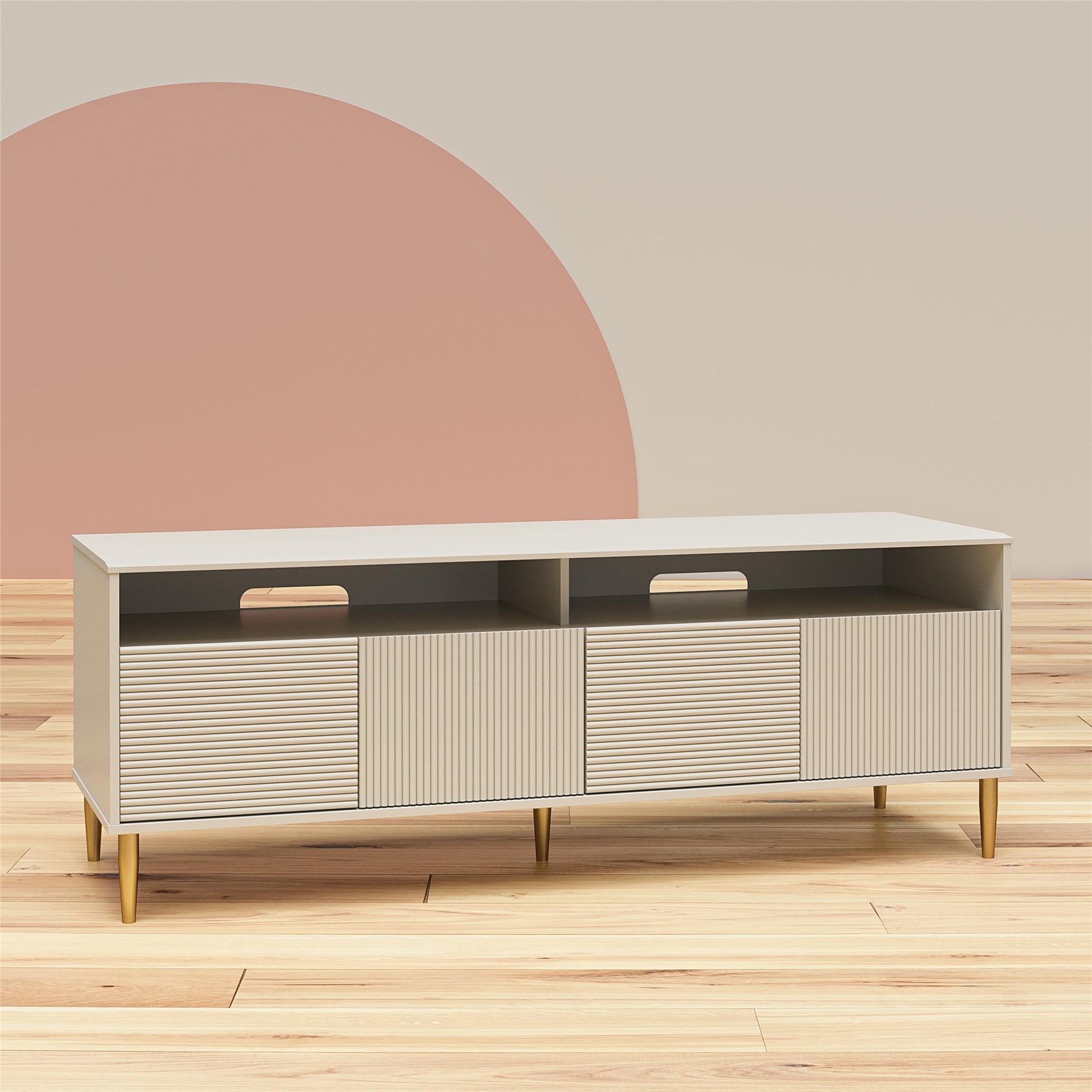 Daphne TV Console, Taupe  - Taupe