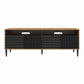 Daphne TV Console, Walnut and Black - Walnut