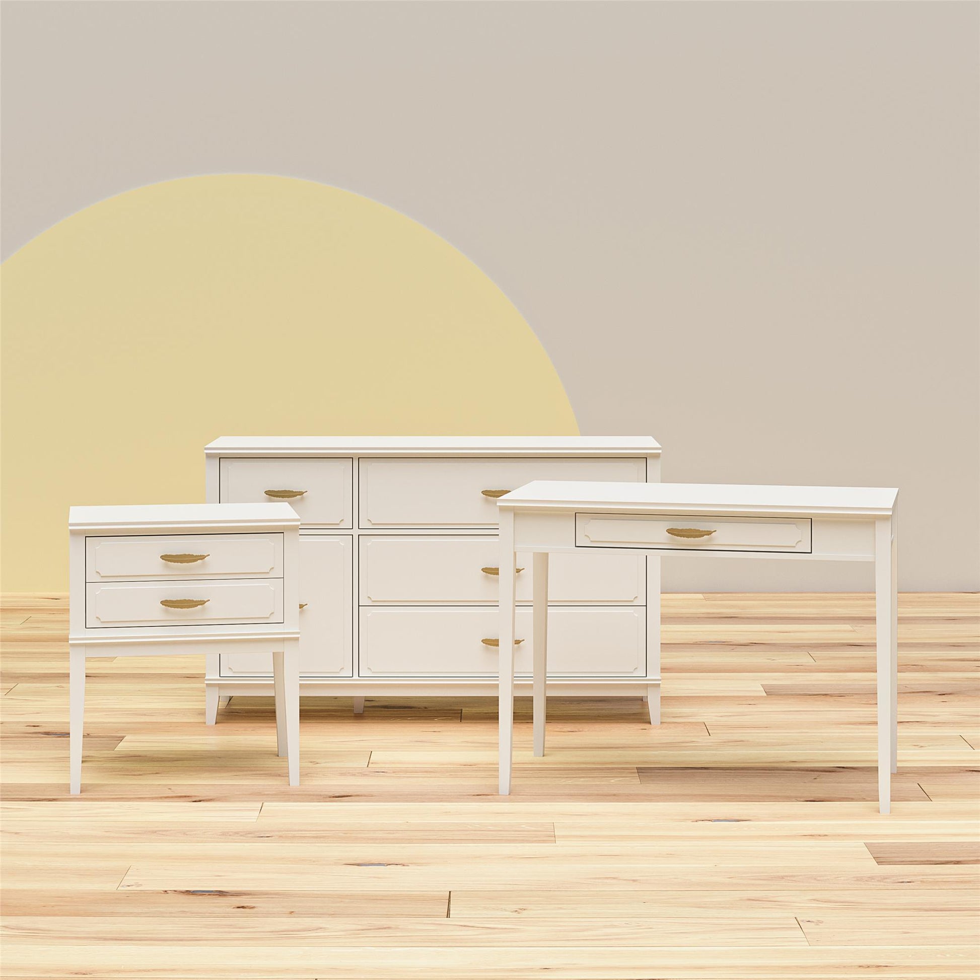 Stella Accent Table, White - White
