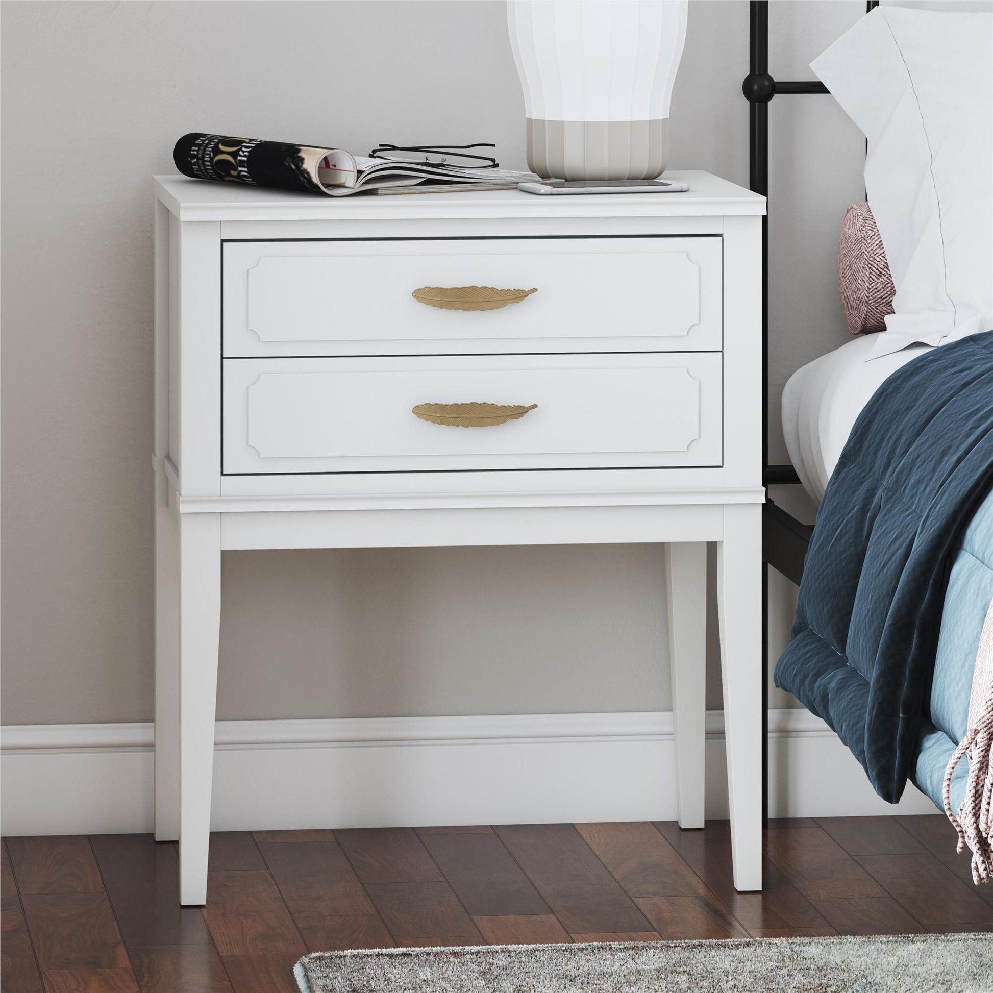 Stella Accent Table, White - White