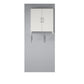 Basin 2 Door Wall Storage Cabinet with Hanging Rod - White