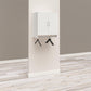 Basin 2 Door Wall Storage Cabinet with Hanging Rod - White