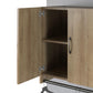 Basin 2 Door Wall Storage Cabinet with Hanging Rod - Natural