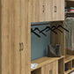 Basin 2 Door Wall Storage Cabinet with Hanging Rod - Natural
