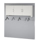 Basin 3 Door Wall Storage Cabinet with Hanging Rod - White