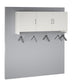 Basin 3 Door Wall Storage Cabinet with Hanging Rod - White