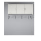 Basin 3 Door Wall Storage Cabinet with Hanging Rod - White
