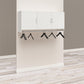 Basin 3 Door Wall Storage Cabinet with Hanging Rod - White