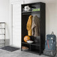 Basin 36" Wide Mudroom Storage Cabinet with Adjustable Shelving - Black