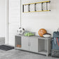 Basin Shoe Storage Bench with Seating Area and Adjustable Feet - Dove Gray
