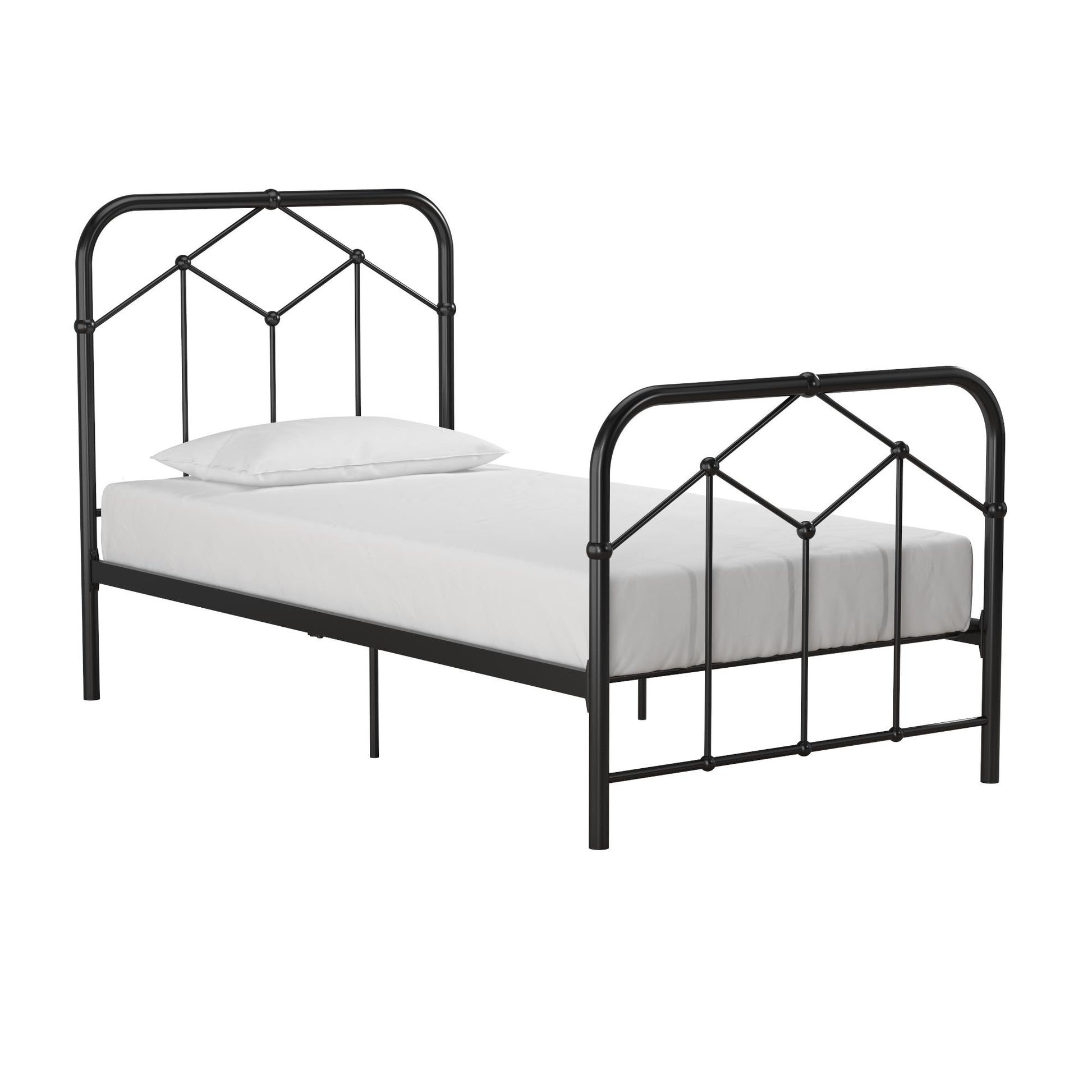 Francis Farmhouse Metal Bed - Black - Twin