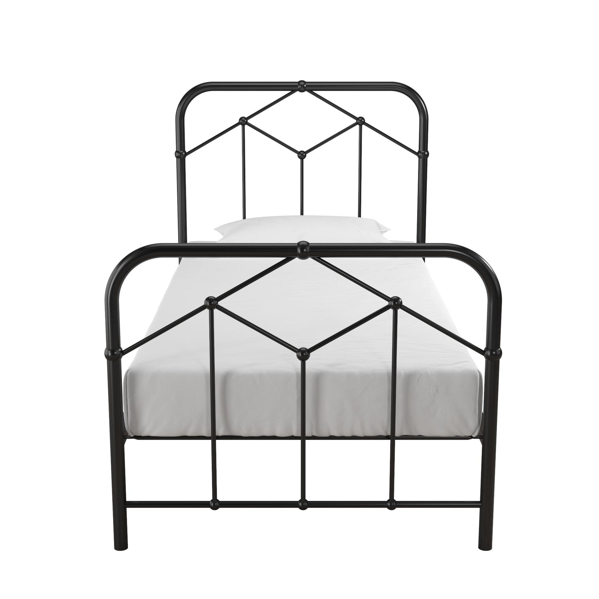 Francis Farmhouse Metal Bed - Black - Twin