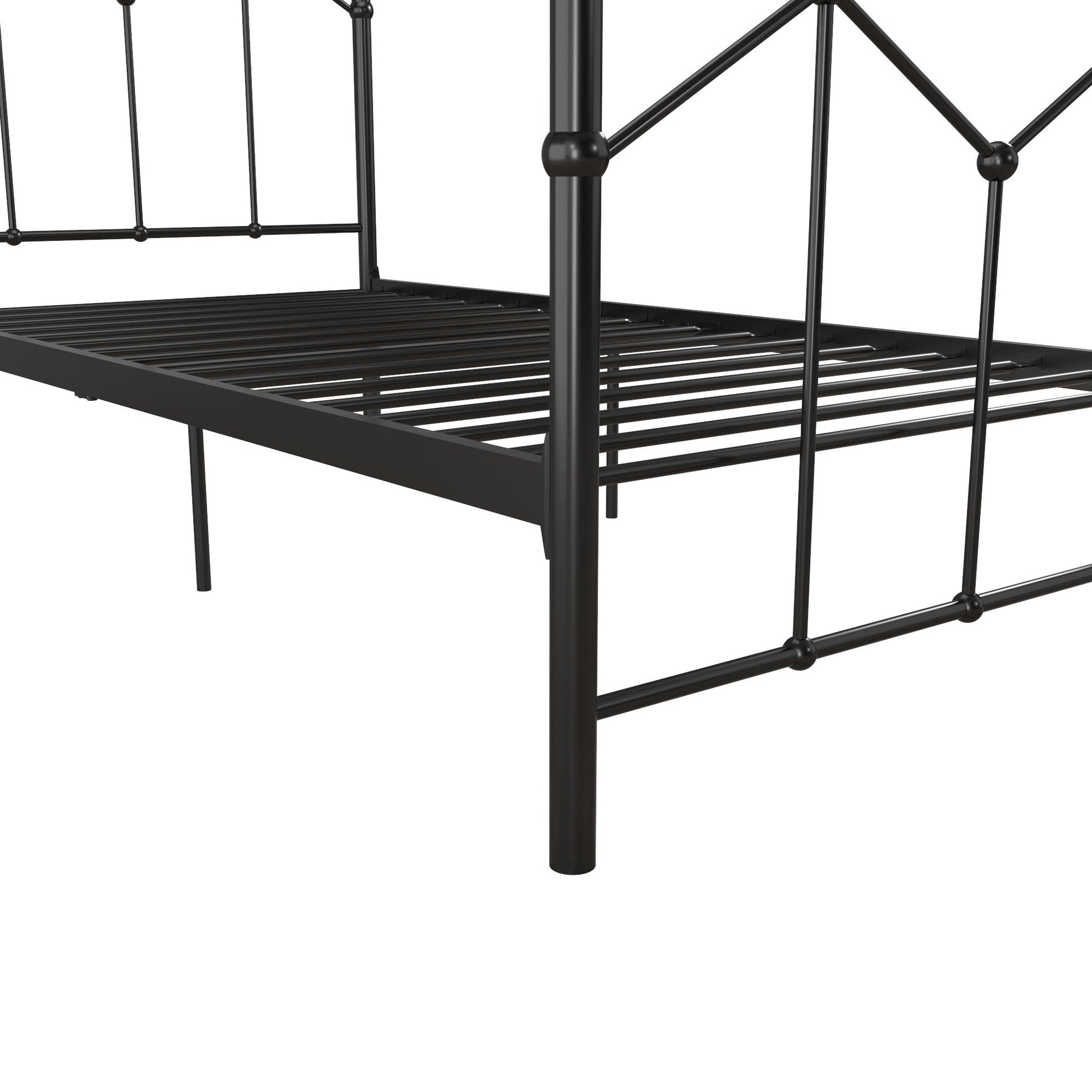 Francis Farmhouse Metal Bed - Black - Twin