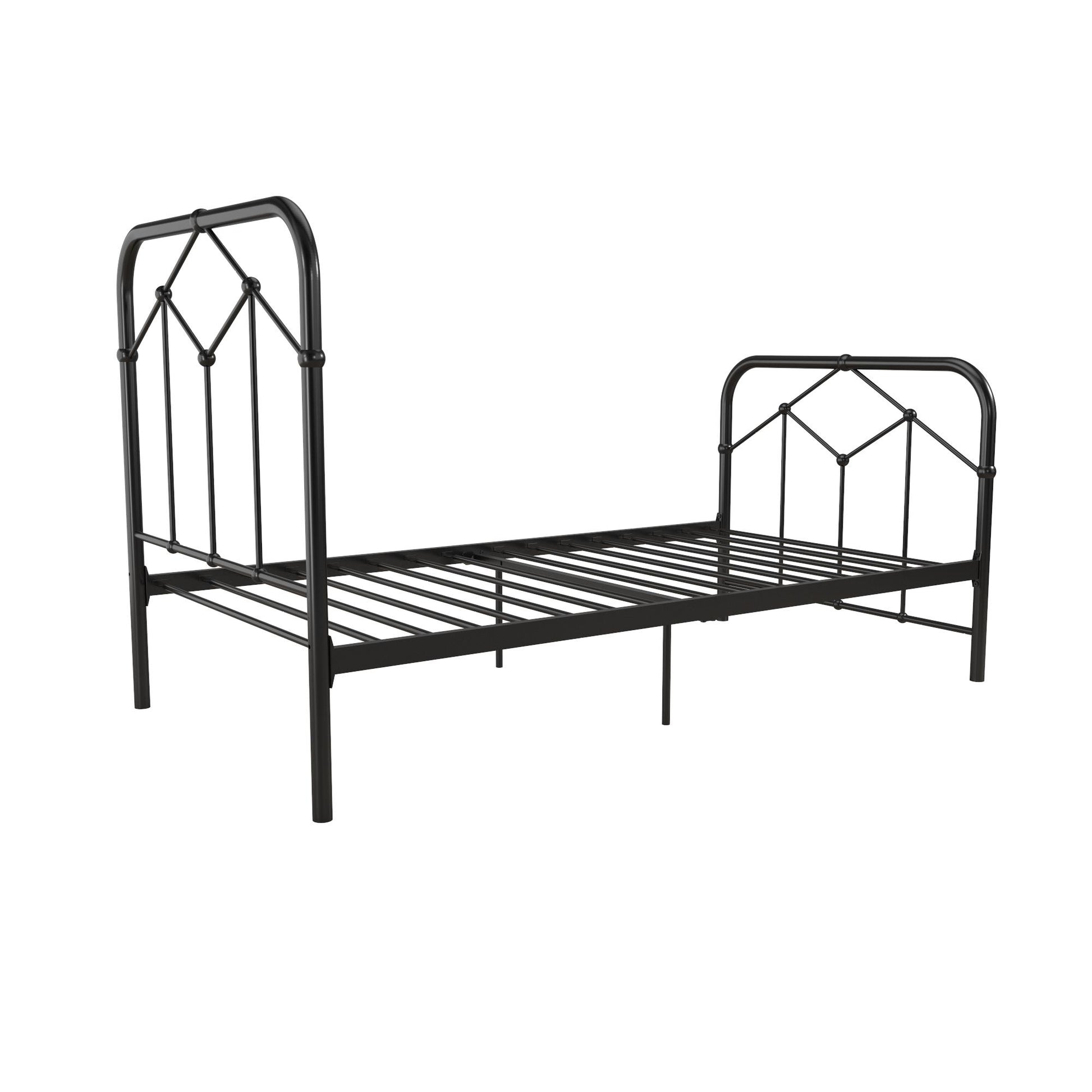 Francis Farmhouse Metal Bed - Black - Twin