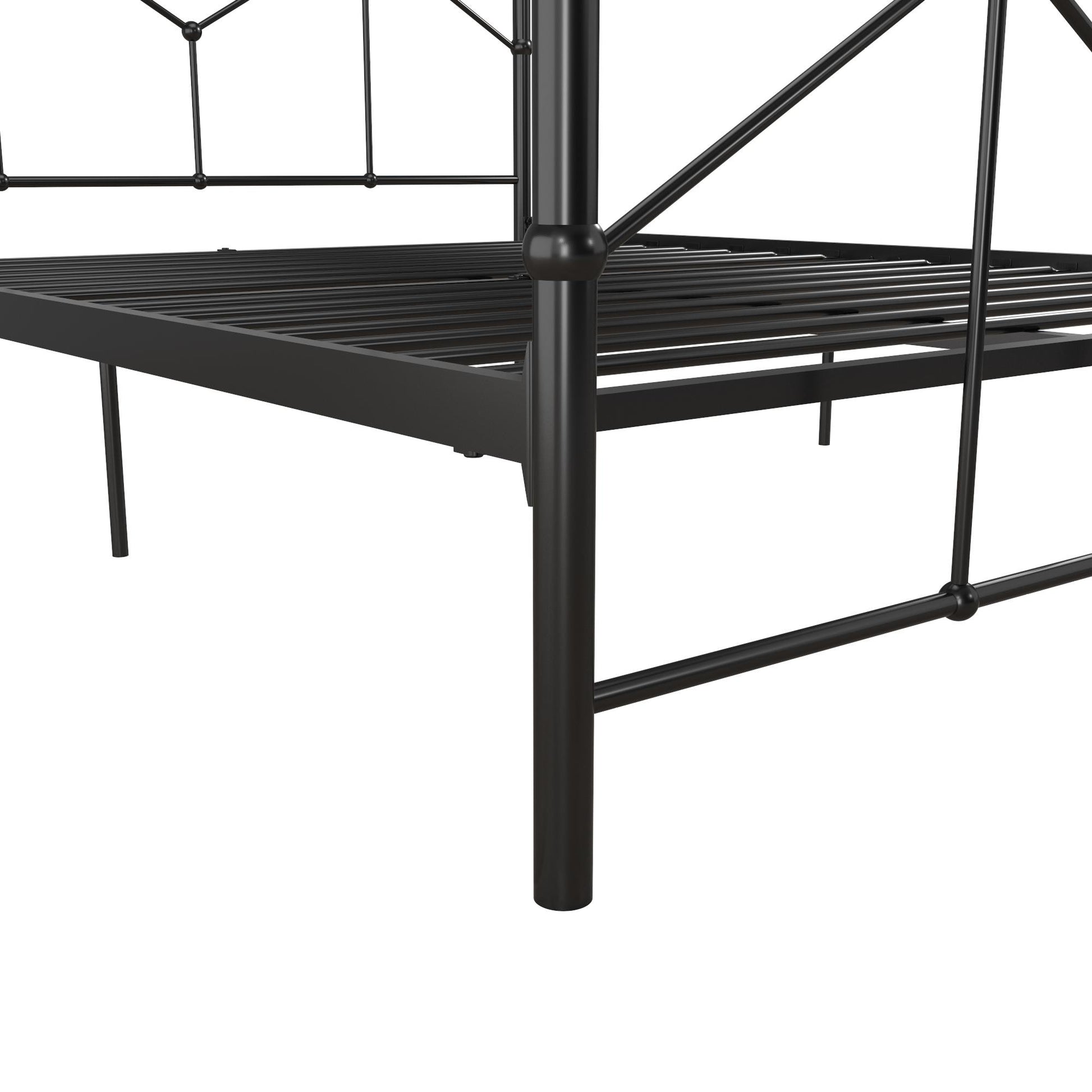 Francis Farmhouse Metal Bed - Black - Full