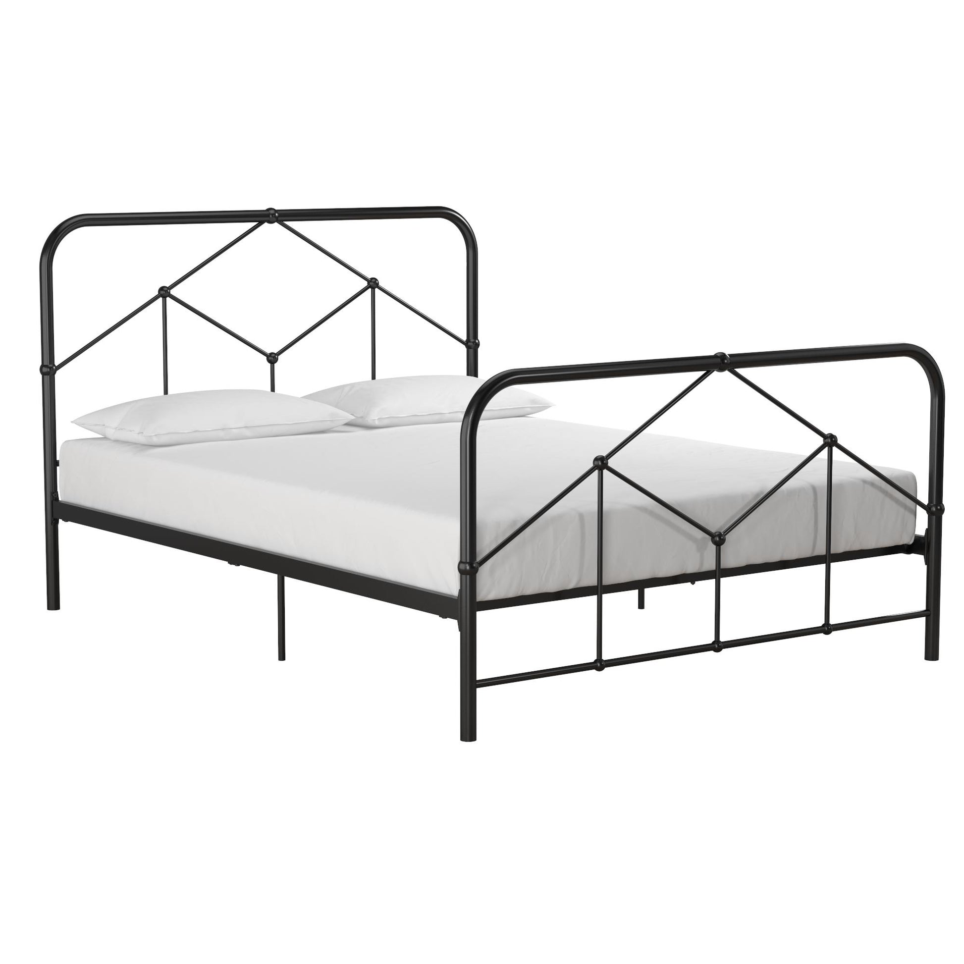 Francis Farmhouse Metal Bed - Black - Queen