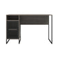 Purdue Single Pedestal Computer Desk with Mesh Door - Gray Oak