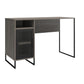 Purdue Single Pedestal Computer Desk with Mesh Door - Gray Oak