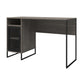 Purdue Single Pedestal Computer Desk with Mesh Door - Gray Oak