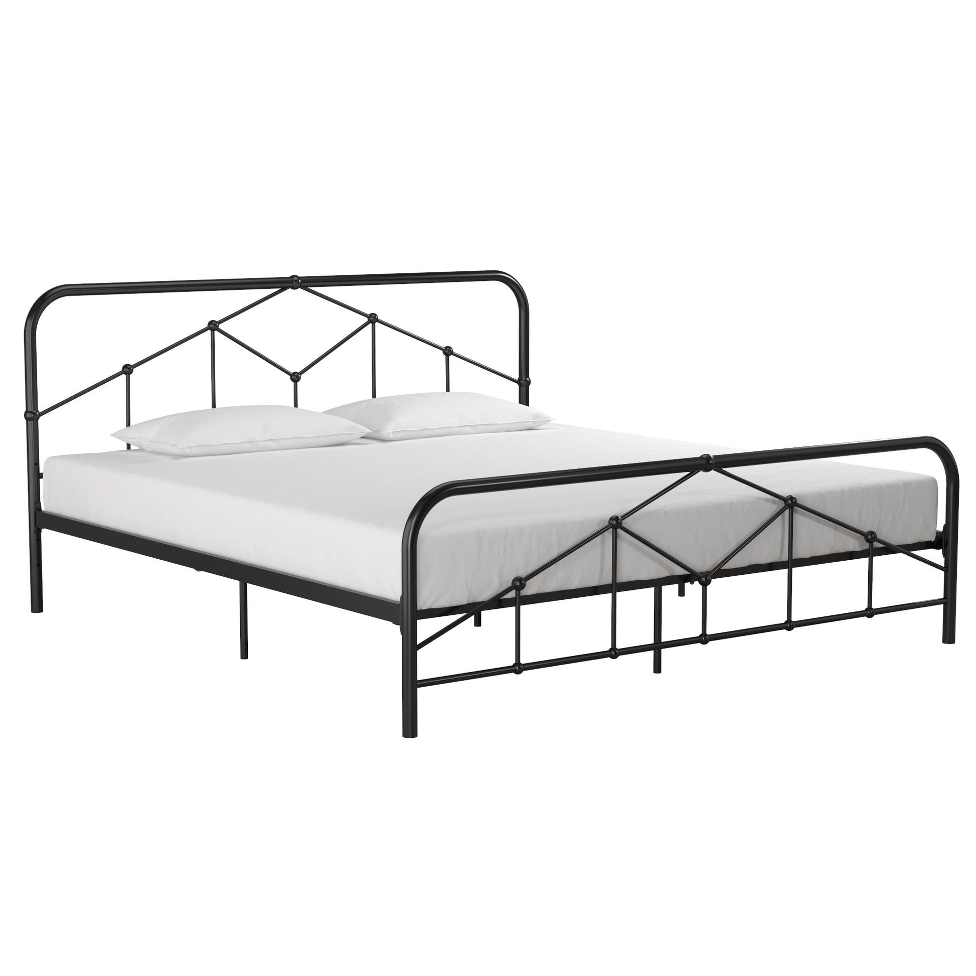Francis Farmhouse Metal Bed - Black - King