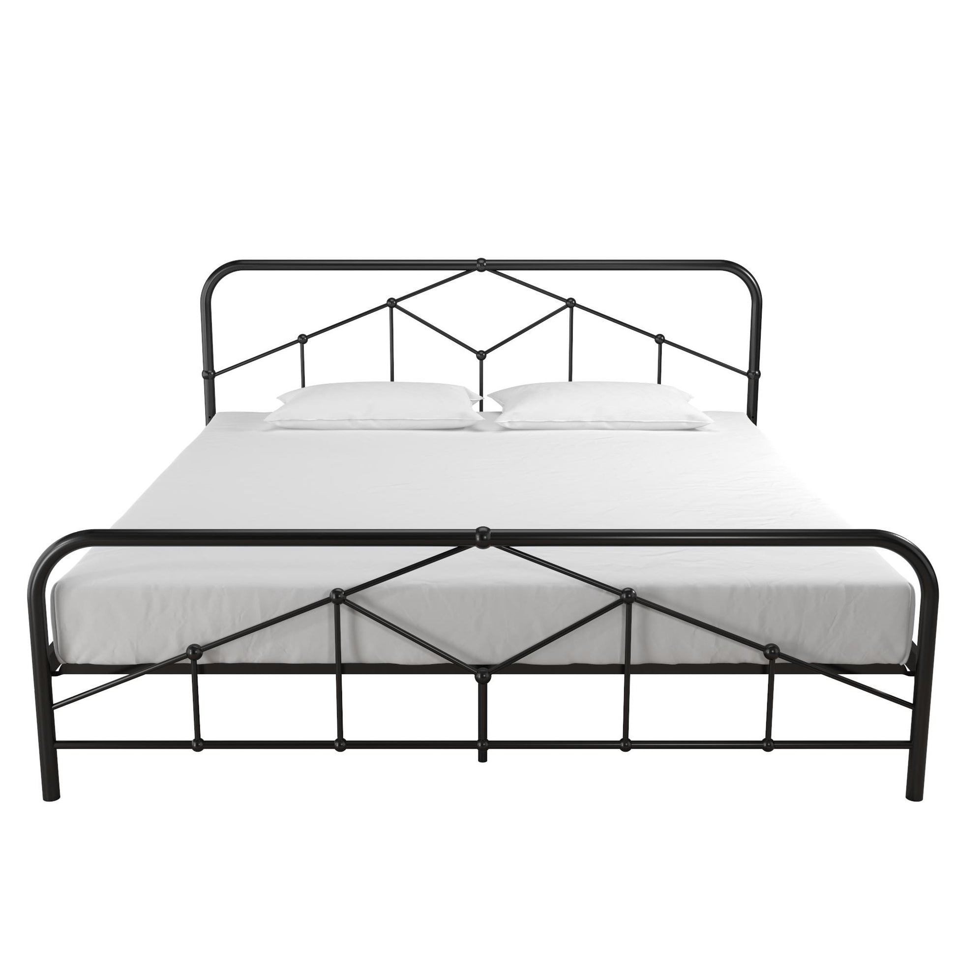 Francis Farmhouse Metal Bed - Black - King