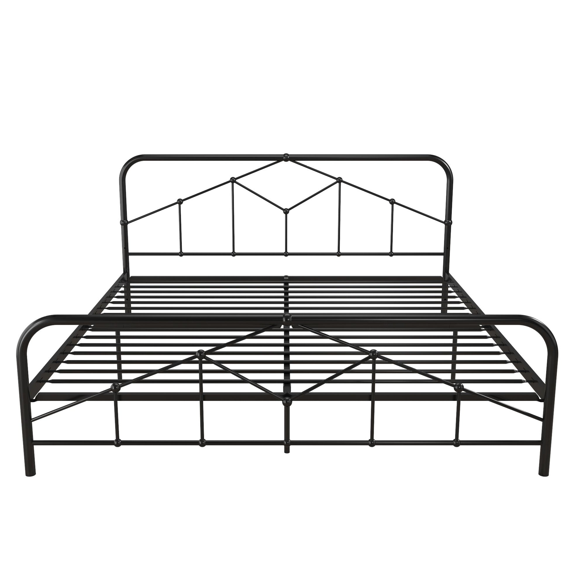 Francis Farmhouse Metal Bed - Black - King