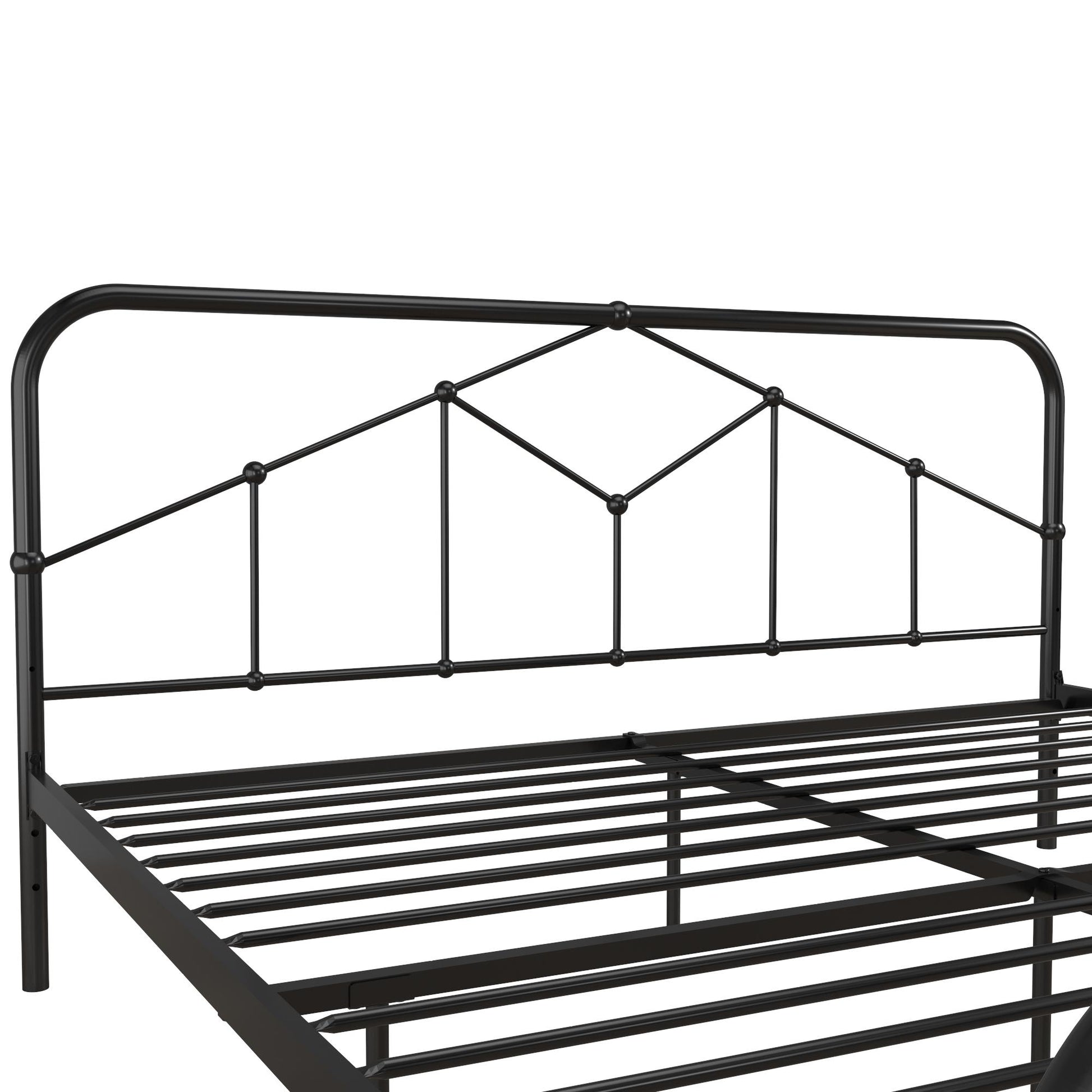 Francis Farmhouse Metal Bed - Black - King