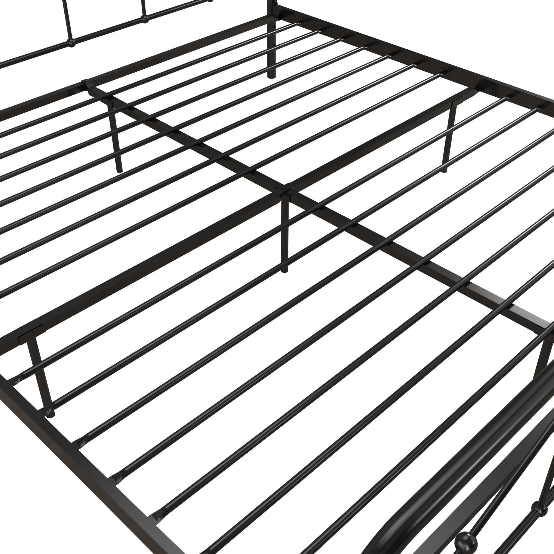 Francis Farmhouse Metal Bed - Black - King