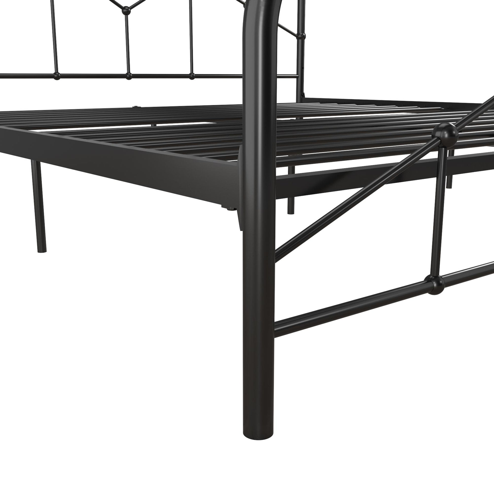 Francis Farmhouse Metal Bed - Black - King