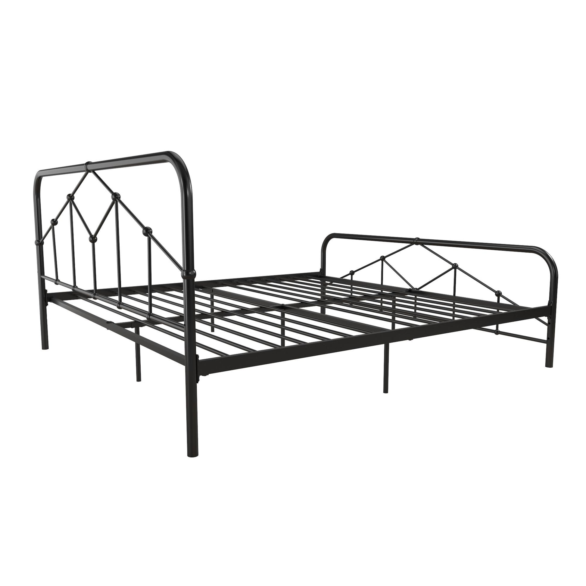 Francis Farmhouse Metal Bed - Black - King