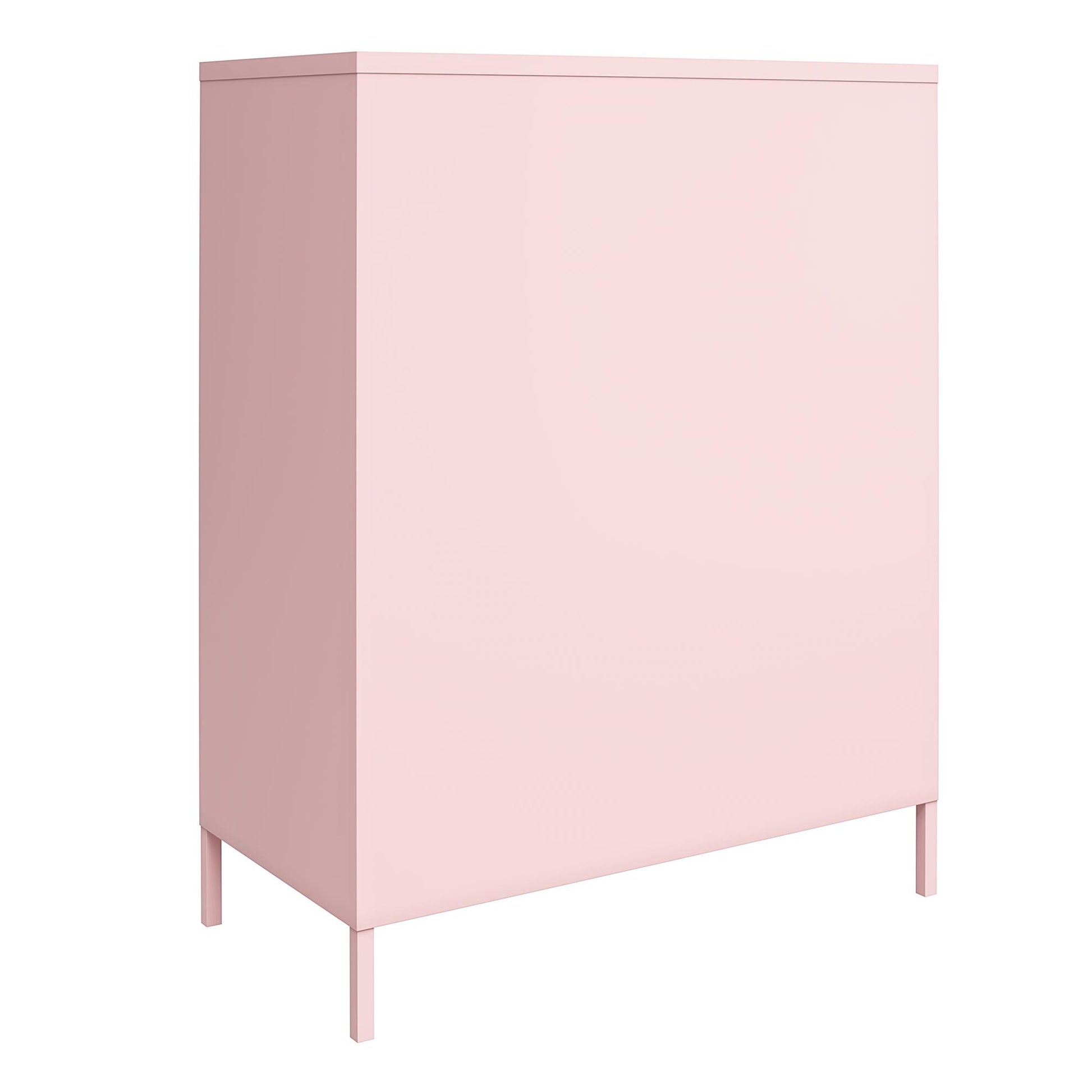 Cache 2 Door Metal Locker Storage Cabinet, Bashful Pink - Bashful