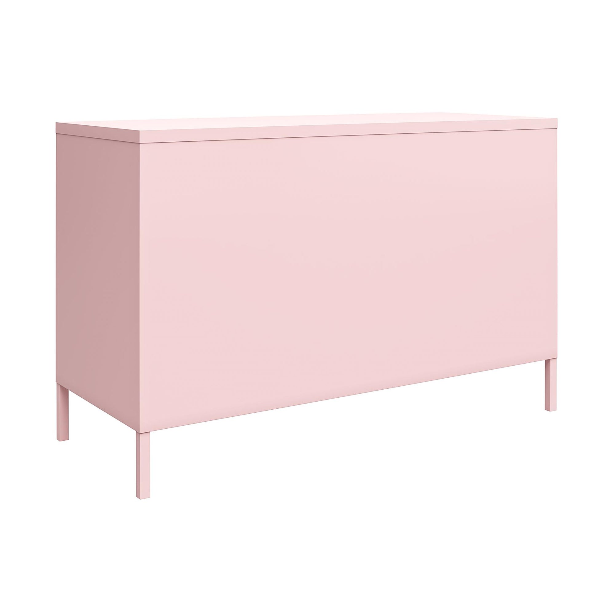 Cache 2 Door Metal Locker Accent Cabinet, Bashful Pink - Bashful