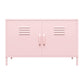 Cache 2 Door Metal Locker Accent Cabinet, Bashful Pink - Bashful