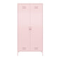 Cache Tall 2 Door Metal Locker Cabinet, Bashful Pink - Bashful
