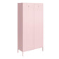 Cache Tall 2 Door Metal Locker Cabinet, Bashful Pink - Bashful