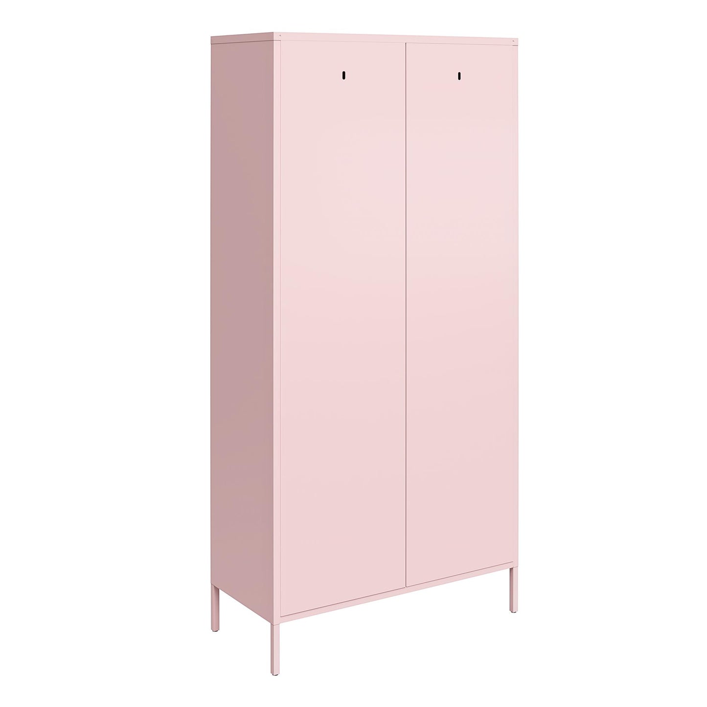 Cache Tall 2 Door Metal Locker Cabinet, Bashful Pink - Bashful