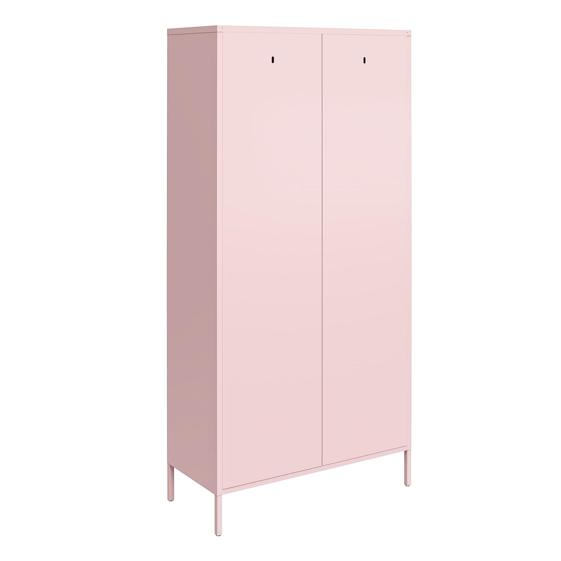 Cache Tall 2 Door Metal Locker Cabinet, Bashful Pink - Bashful