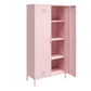 Cache Tall 2 Door Metal Locker Cabinet, Bashful Pink - Bashful