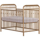 Monarch Hill Ivy Metal Crib Adjusts to 3 Different Heights - Gold