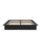 Alden Contemporary Upholstered Platform Bed with Slats - Black - King